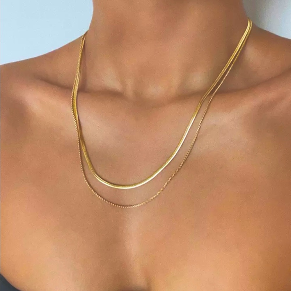 ✨✨Layered Necklace Set / Herringbone Necklace✨✨ - Picture 4 of 4